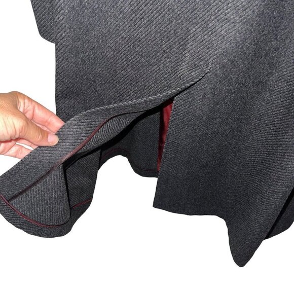 Dartmoor Vintage 50s 60s Mens Trench Coat Size 48 Regular Gray Black Wool Tweed - Picture 7 of 16